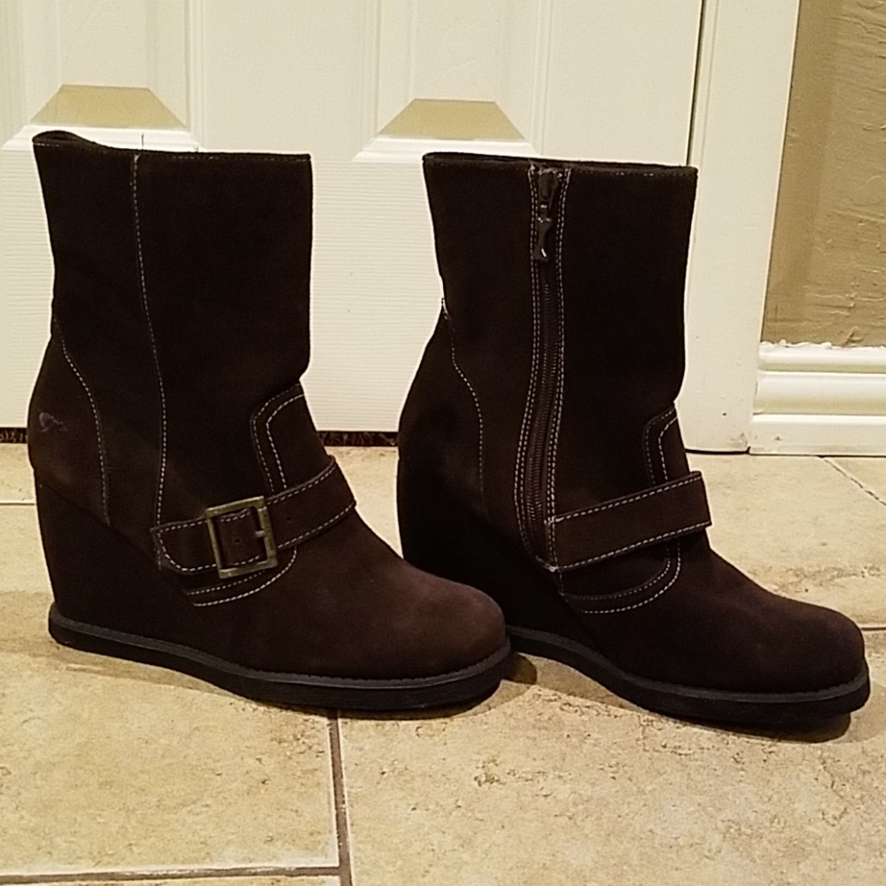 Rocket Dog Seuede Ankle Wedge Boot